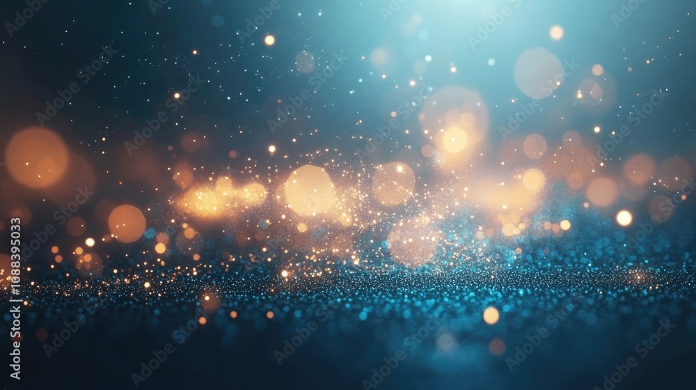 Poster sparkling particles dance against a vibrant backdrop, creating an inviting atmosphere perfect for fe