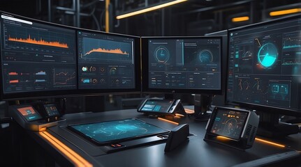 A close-up view of a digital twin interface highlighting advanced data integration - variation 3.
