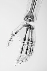 Iconic 3D glyph of advanced prosthetic tech.