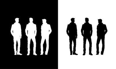 fashion people silhouette illustration vector, silhouette, people, vector, business, illustration, group, woman, family, boy, crowd, child, black, 