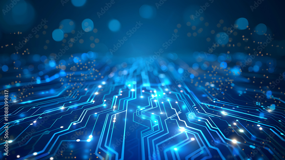 Aufkleber vector abstract futuristic circuit board and mesh line, illustration high computer and communication