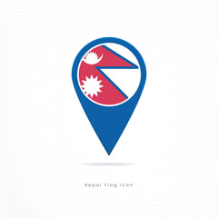 Nepal map flag icon