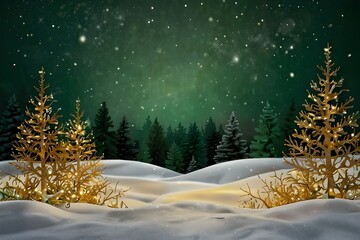a captivating festive image that features a luxurious green Christmas background, radiating warmth and holiday joy. The background should showcase a deep, rich green hue that feels vibrant yet elegant