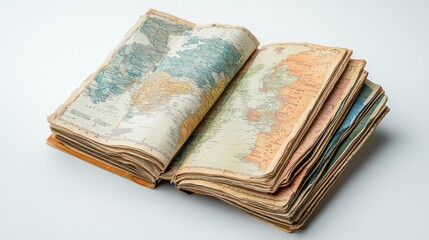 Easy-to-Fold Maps and Travel Guides White Background