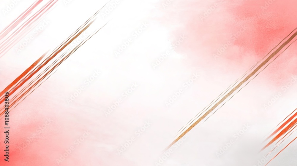 Poster abstract red and white background with dynamic brush strokes for modern art, design, or creative pro