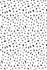 黒色の図形がランダムに散らばったパターン背景イラスト