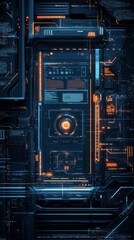 Futuristic and cyberpunk-inspired wallpaper