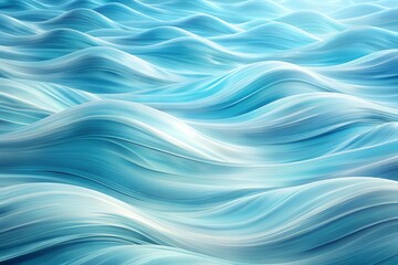 Fototapeta premium Smooth light blue abstract waves create serene and flowing pattern, evoking sense of calm and tranquility. gentle curves and soft hues suggest movement and fluidity, enhancing soothing atmosphere