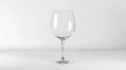 Fototapeta premium A glass wine glass is sitting on a white background