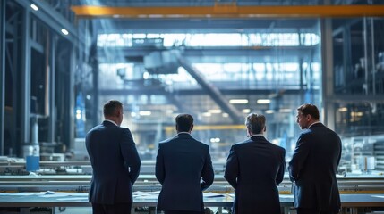 Fototapeta premium Businessmen during meeting in production hall