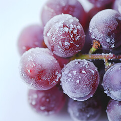 Frozen Grapes Closeup 