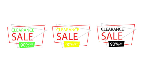 Sales badges vectors icon set