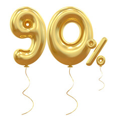 90 percent gold balloon offer in 3d