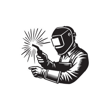 recommend clip art: Welding vector illustration - Welder silhouette clipart design
                    
