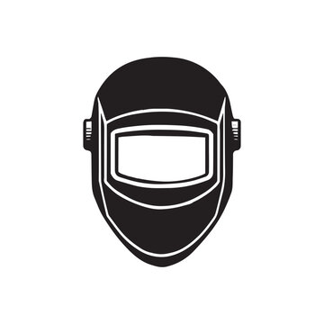 black welding mask simple design clip art preview