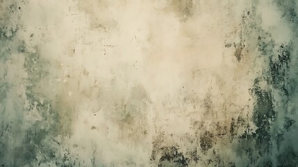 Abstract Grunge Texture: Aged Beige and Green Wall