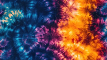 Psychedelic tie dye swirl pattern with vibrant colors and cool 1960s inspired design perfect for apparel and bohemian styles