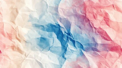 Fototapeta premium Seamless abstract pattern featuring vibrant watercolor stains and crumpled paper texture ideal for creative wallpaper and artistic designs