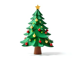 Christmas, tree, artificial, small, ornaments, mini, holiday, festive, decoration, isolated, background, white, seasonal, celebration, winter, miniature, decor, cheerful, traditional, cozy, joyful