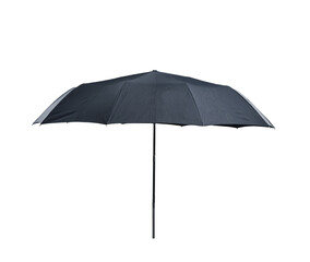 Umbrella on a white background. Minimalist style. Open umbrella with a long handle. Concept of...