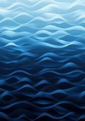 Fototapeta premium Phone Wallpaper Abstract Blue Ocean Waves with Layered Design