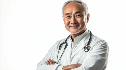 Fototapeta premium Portrait of a Smiling Asian Male Doctor