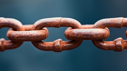Fototapeta premium Chain Links Abstract background with interconnected chain links, symbolizing networks, systems, and the importance of strong connections.