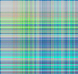 modern colourful check, plaid, tartan pattern with texture, background, creative graphic art. Soft blue and yellow. Fluorescent turquoise.