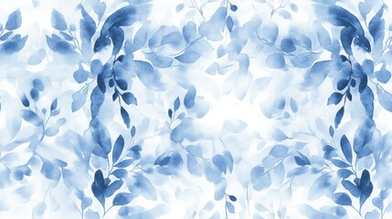 Seamless pattern of delicate watercolor gradients in soothing blue tones perfect for fabric design and artistic applications