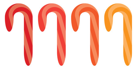 Candy cane line art vector illustration