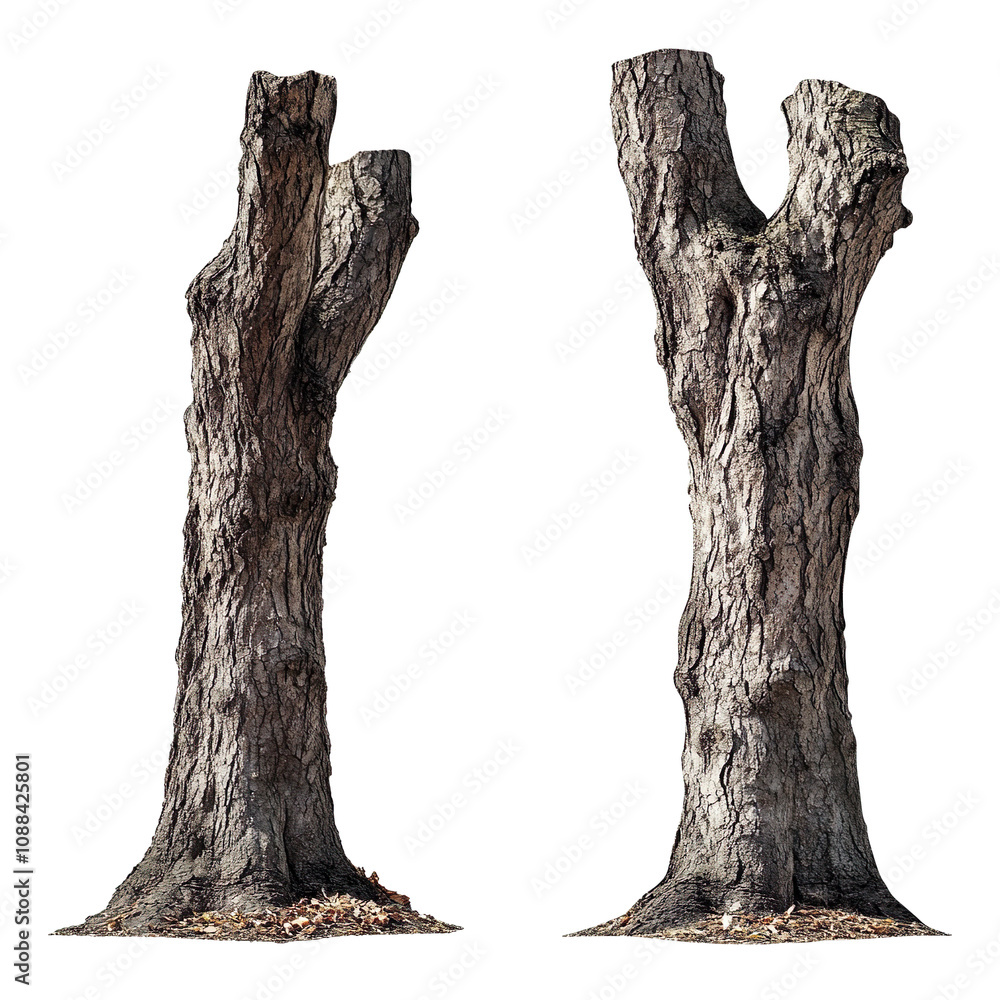 Leinwandbilder tree trunks isolated on transparent background