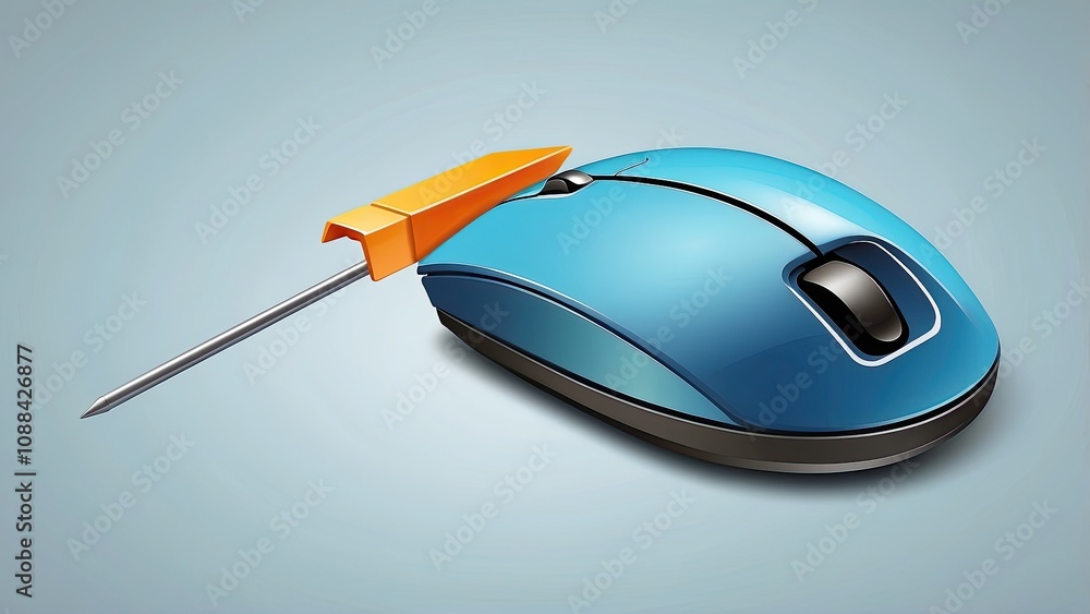 Aufkleber pc mouse icon with a pointer cursor. icons are clicked by pointing hands and clicking the mouse. cli