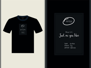 Just as you like vector T Shirt Design