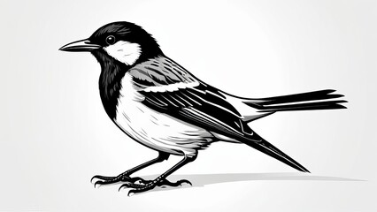 Fototapeta premium black and white bird