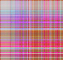 modern colourful check, plaid, tartan pattern with texture, background, creative graphic art. Hot pink and purple. Soft blue and orange
