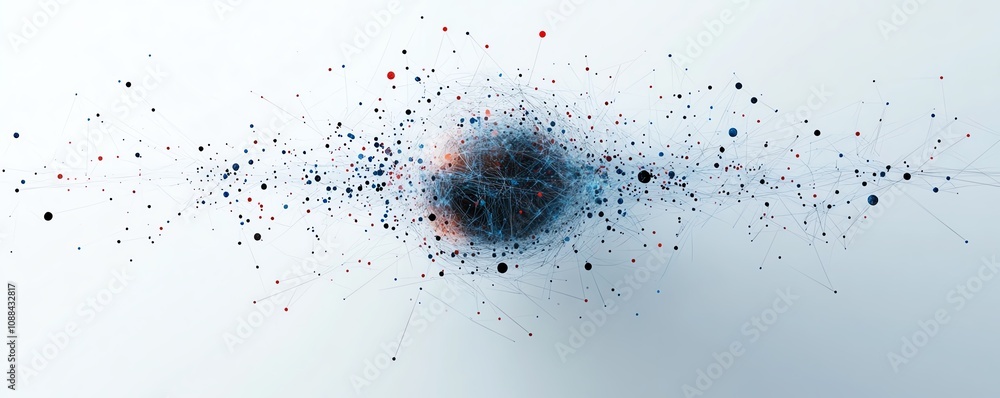Poster a spherical digital globe composed of interconnected lines and dots, subtle gray background with dyn