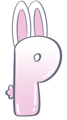 P Rabbit Cute
