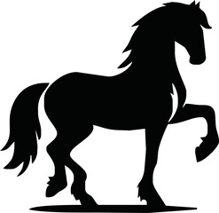 Horse silhouette vector style with white background