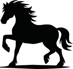 Horse silhouette vector style with white background