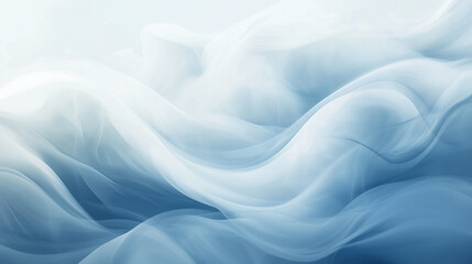 Obraz premium Soft Abstract Layers of Flowing Blue and White Waves Creating a Dreamy, Tranquil Background Design