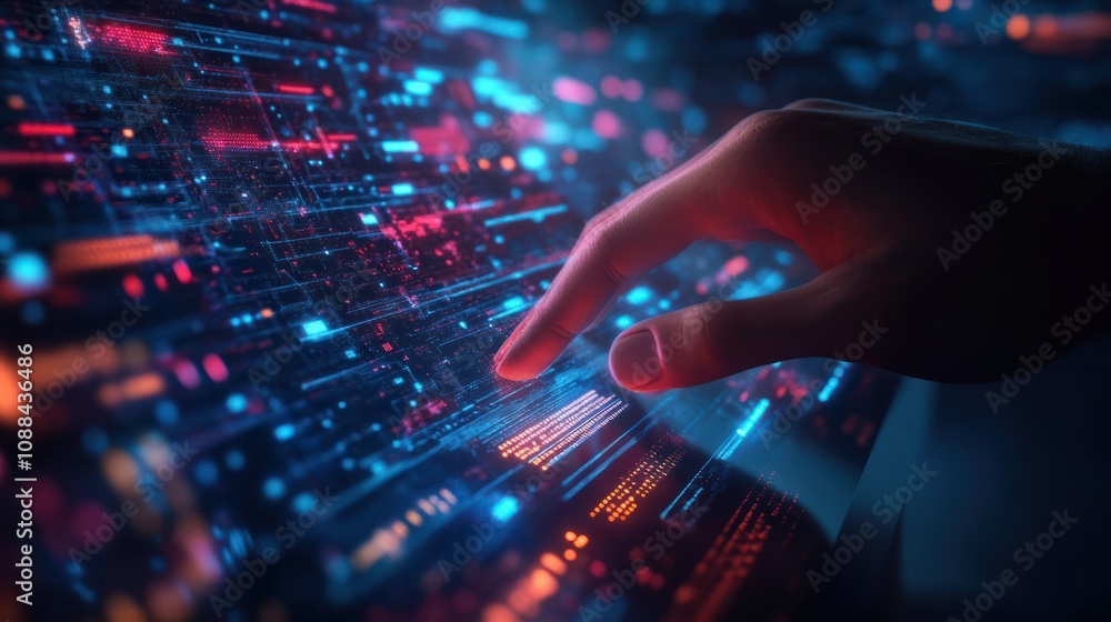 Poster digital technology, internet network connection, big data, digital marketing iot internet of things 