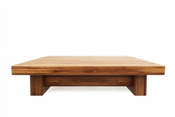 Fototapeta premium Wooden table isolated on white background.