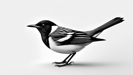 Obraz premium blackbird isolated on white background