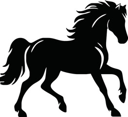 Horse silhouette vector style with white background
