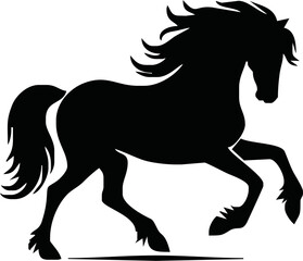 Horse silhouette vector style with white background