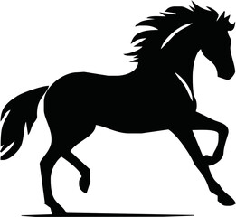 Horse silhouette vector style with white background
