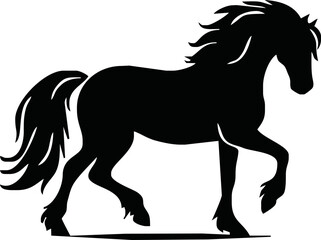Horse silhouette vector style with white background