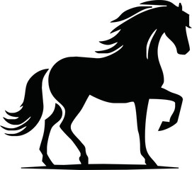 Horse silhouette vector style with white background