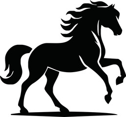 Horse silhouette vector style with white background