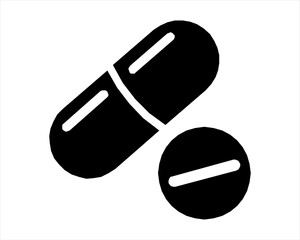 pill icon on white background